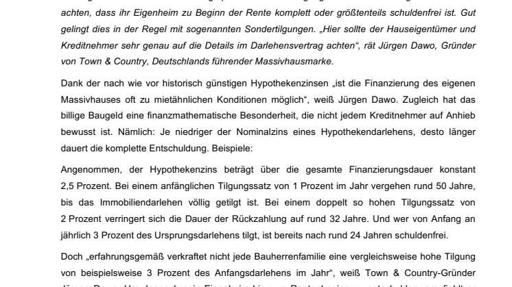 Sondertilgung: Das Massivhaus zügig entschulden