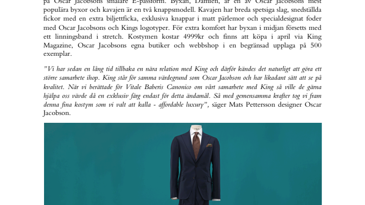 OSCAR JACOBSON I EXKLUSIVT SAMARBETE MED KING MAGAZINE