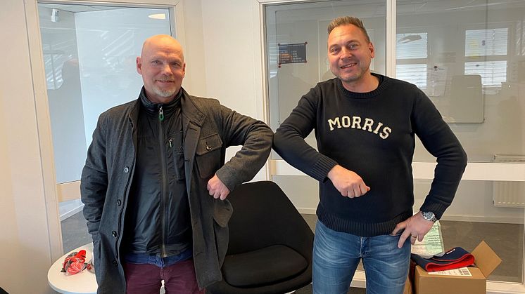 Thomas Kruse vd Mellansvenska Fasad och Peter Leek vd M&P