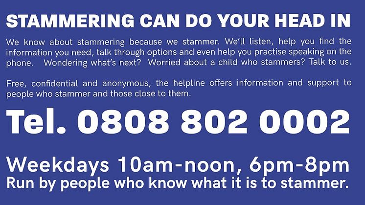 Stamma Helpline information