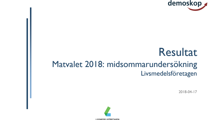 Matvalet 2018: Livsmedelsföretagens stora midsommarundersökning