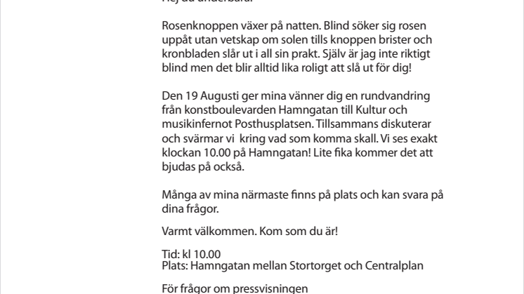 Inbjudan till Malmöfestivalen 2010