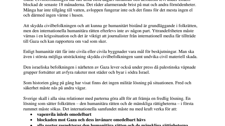 Gaza blöder: I solidaritet med krigets offer