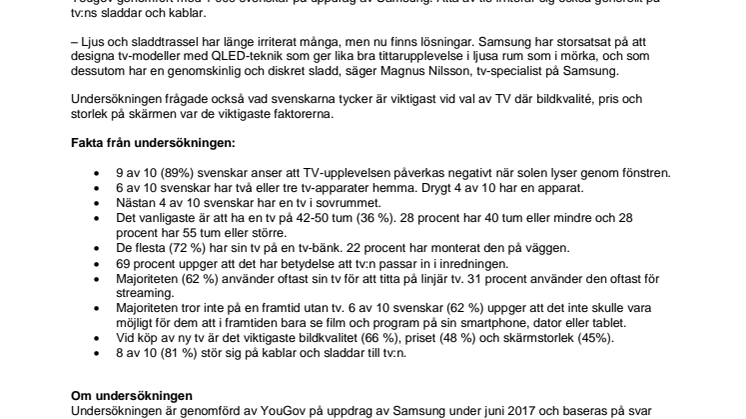 Sommarsolen stör svenskarnas tv-tittande