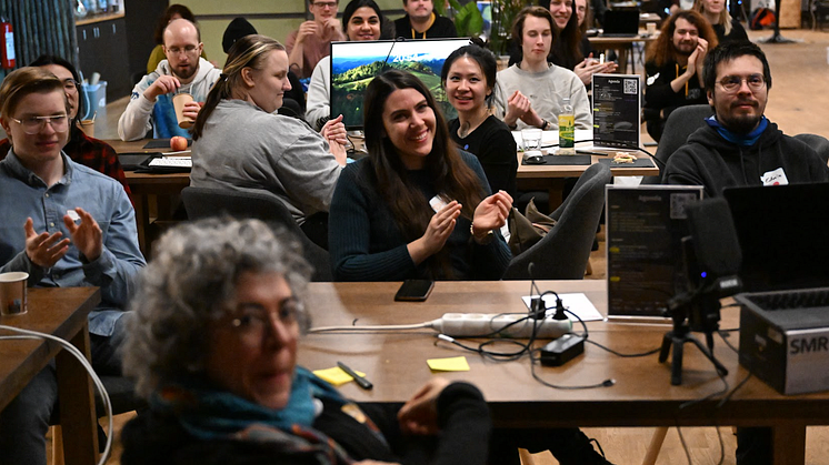 Participants during the Arctic Game Global Game Jam in Jörn. Photo: Magnus Johansson