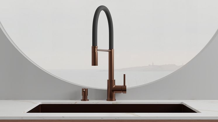 Primy Köksblandare Steel Pro Amber 30082 & Primy Tvålpump Steel Clean Dispenser Amber 35002