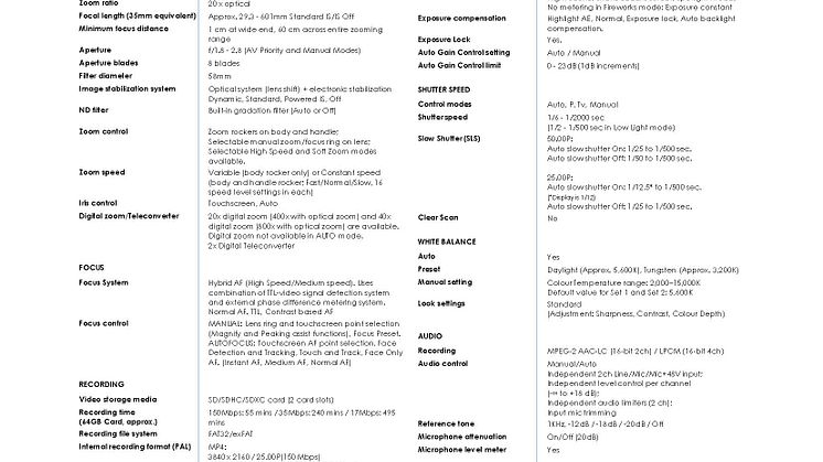 LEGRIA HF G70_PR Spec Sheet_EM_FINAL_Page_1