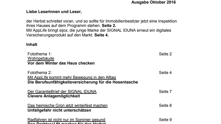 Tipps und Themen 10-2016