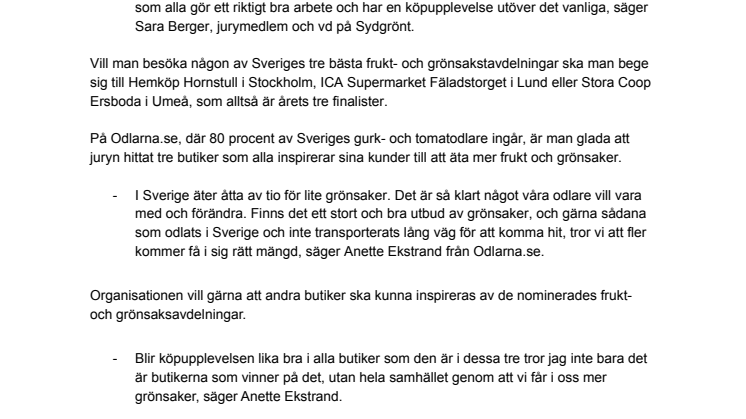 Här är Sveriges bästa frukt- och grönsaksavdelningar