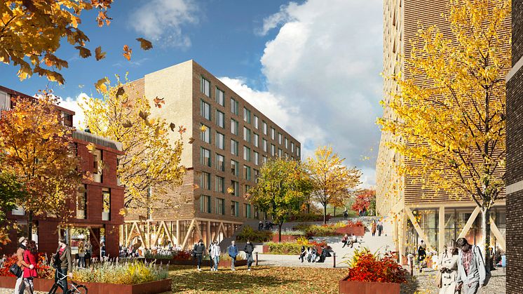 Illustrasjon studentboligprosjekt Lillestrøm SiO