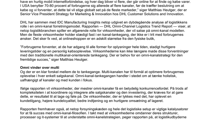 Supply chain og logistik er de afgørende elementer i en omni-kanalstrategi