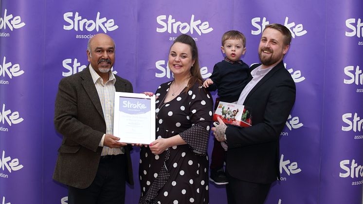 Two year old Great Barr stroke survivor receives regional recognition