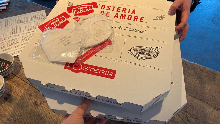 L’Osteria bietet ab sofort FFP2-Masken zum Selbstkostenpreis von 1 Euro