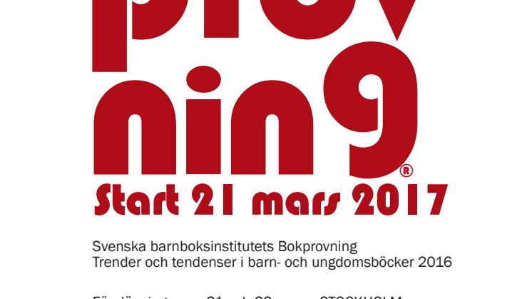 Affisch till Bokprovningen