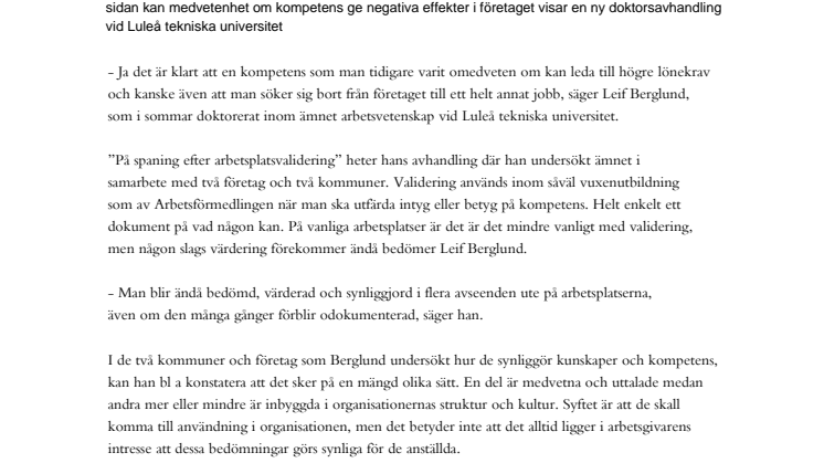 Nytta och risk med att synliggöra anställdas kompetens
