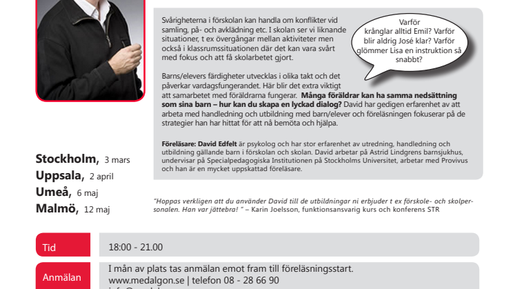 Barn/elever med ADHD/AUTISM - strategier för bemötande med David Edfelt