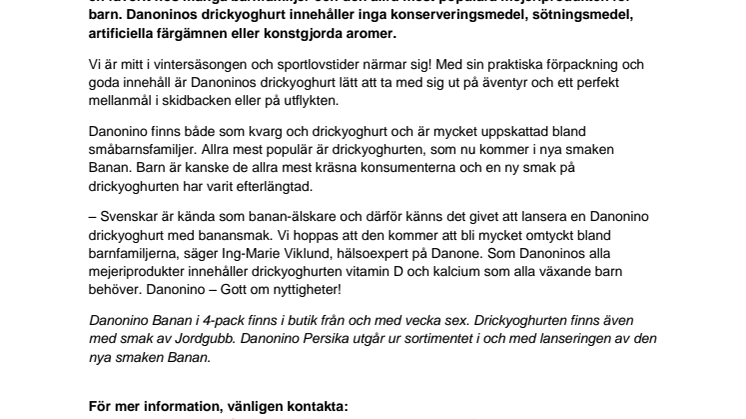 Gott om nyttigheter i barnens favorit – nu med banansmak!