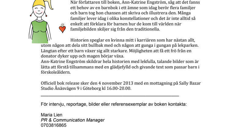 Barnboken som berättar hur barn blir till genom insemination