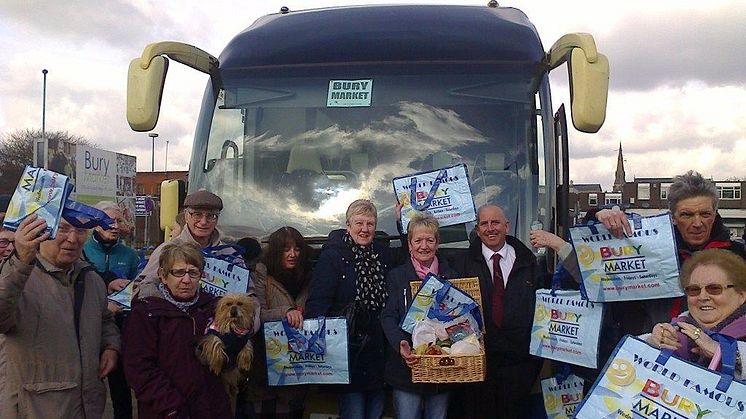 Coach visitor to Bury Market receives surprise hamper