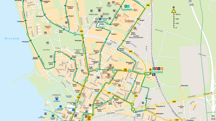 Linjenät för Landskronas stadsbussar