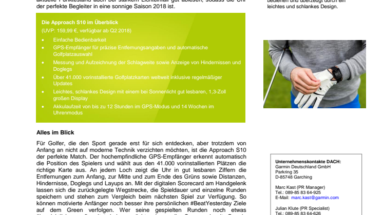 Leichtes Spiel mit der Approach S10