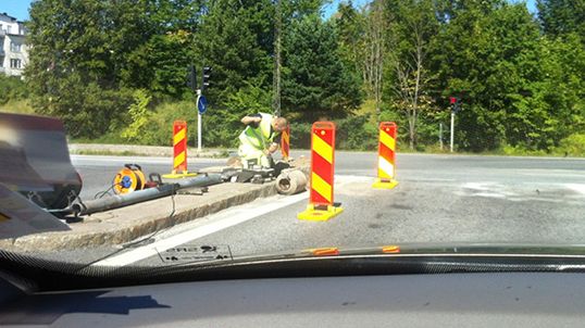 Riskabla arbetsplatser på vägarna