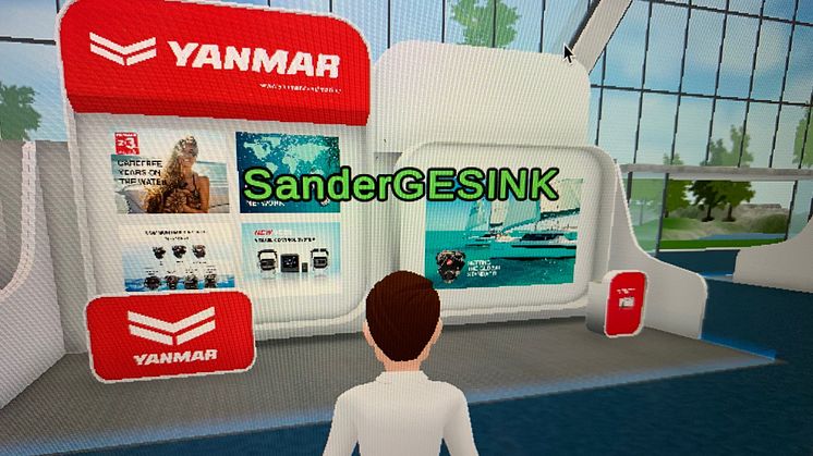 Hi-res image - YANMAR - The virtual YANMAR sailboat stand as it will appear to visitors at Virtual Nautic