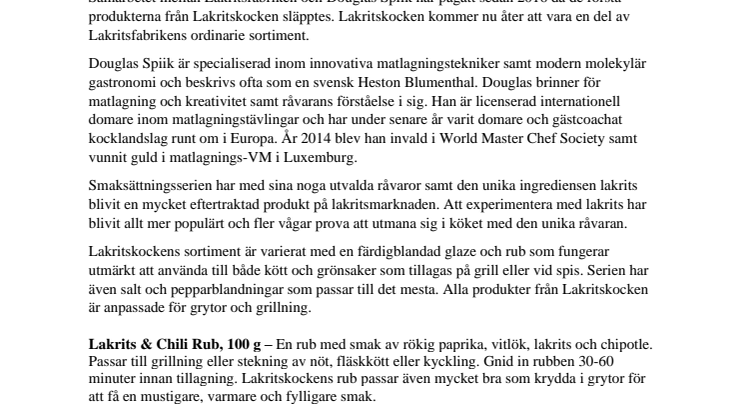 Lakritskocken är tillbaka med ny design! 