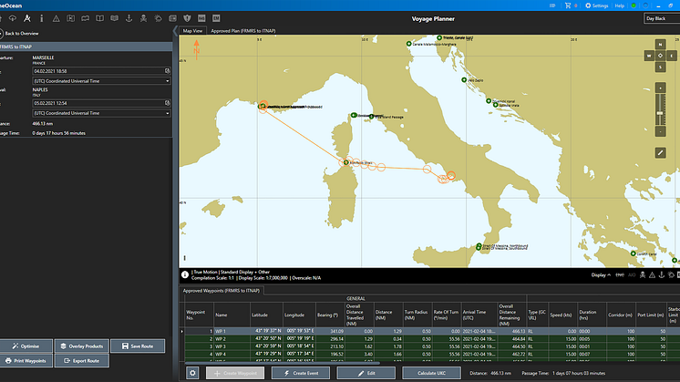 Optimised Route Map