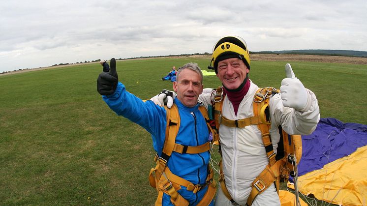 John Russell after a skydive for Stamma