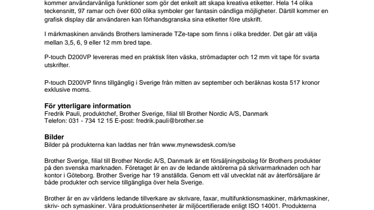 Organisera kontoret med smidig märkmaskin från Brother 