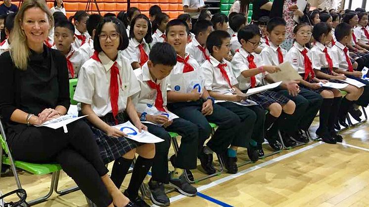 Sara Alsén besöker Shanghai i arbetet med programmet Clean Air for Children