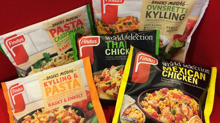 Fryste ferdigretter vokser med Findus