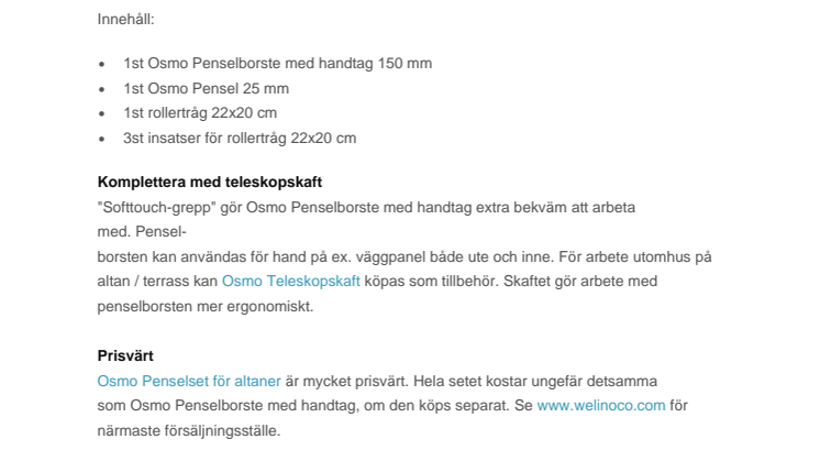 Osmo Penselset för altaner