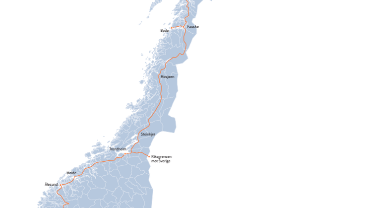 Strekninger for Enovas ladeinfrastruktur-konkurranse runde 2 (PDF)