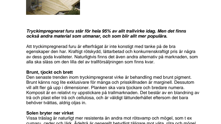Trallvirke – trender och tendenser