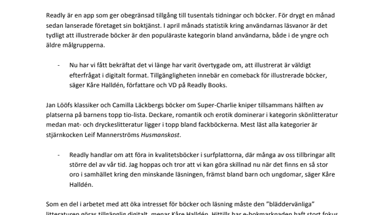 Illustrerade böcker gör comeback i surfplattan