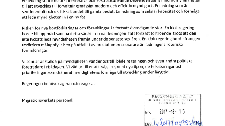 Migrationsverkets brister och misslyckanden måste synliggöras. 