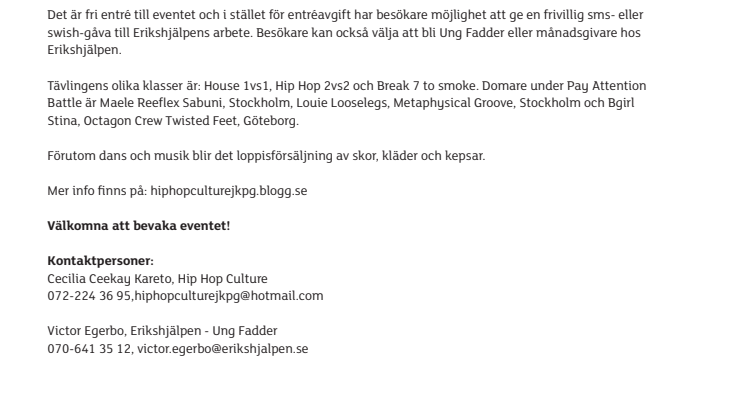 Breakdance för välgörenhet