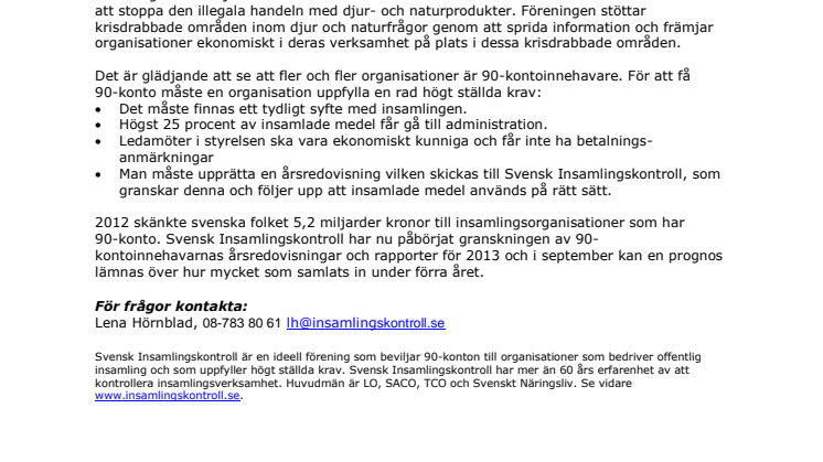 The Perfect World Foundation har beviljats 90-konto