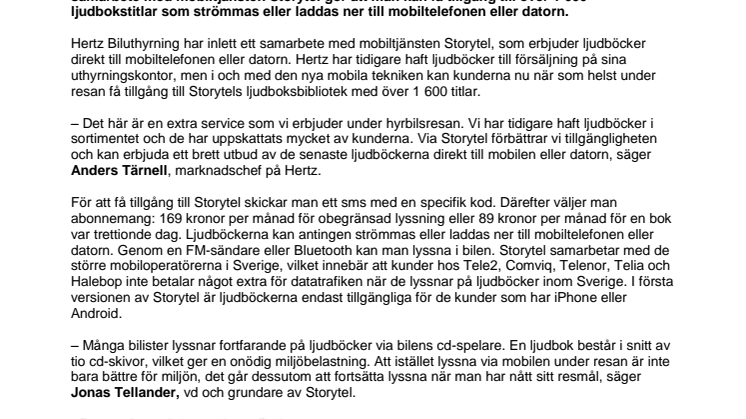 Ladda ner en ljudbok till hyrbilen i sommar
