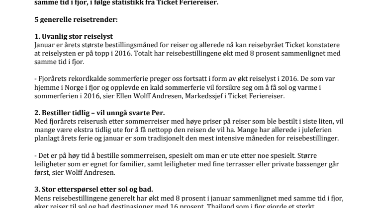 Ticket trendspaner: 10 store reisetrender i 2016