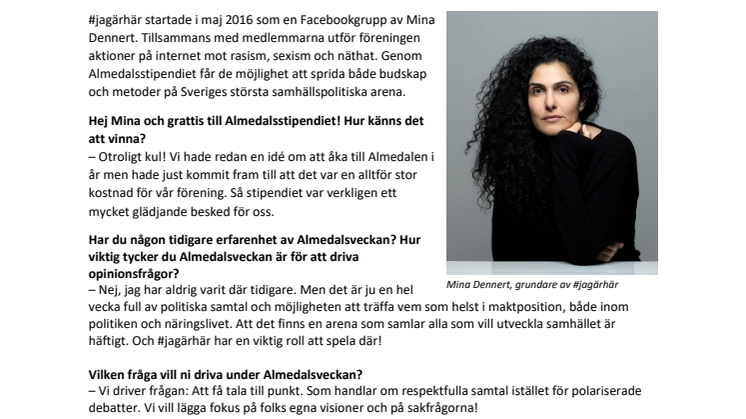 #jagärhär vinner Almedalsstipendiet 2017!