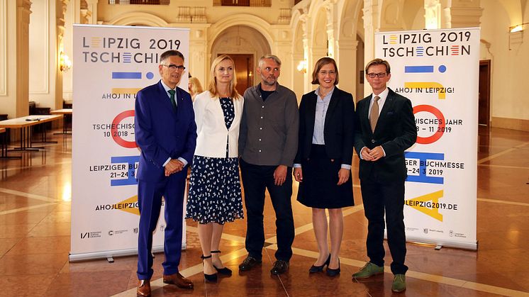 Petr Borkovec (m.) wurde im Neuen Rathaus in Leipzig herzlich begrüßt