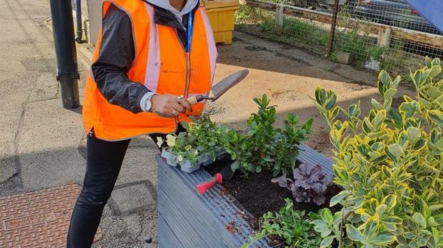 Harlington station garden event