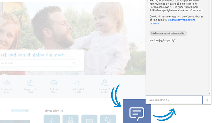 En chatt bot ska hjälpa besökare att få svar på sina frågor om coronaviruset covid-19