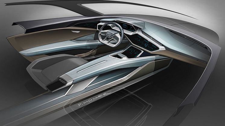 Audi e-tron quattro concept – Cockpit Sketch