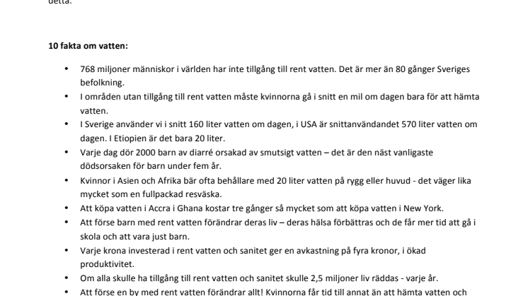 Inför Världsvattendagen 2014