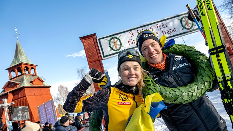Emil Persson and Emilie Fleten won Vasaloppet 2023