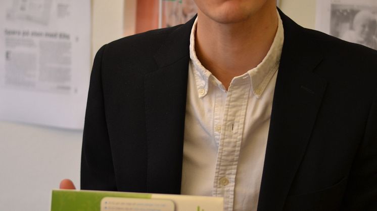 Joakim Ottander vinnaren av innovationspriset Årets smarta sak.